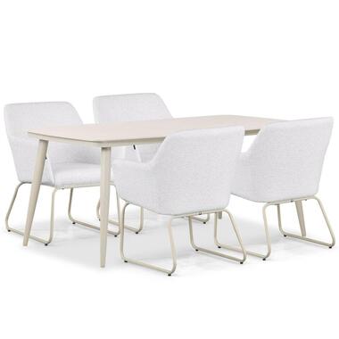 Tuinset 4 personen 180 cm Outdoor textiel Grijs Lifestyle Garden Furniture product
