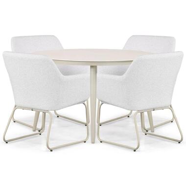 Tuinset 4 personen 120 cm Outdoor textiel Taupe Lifestyle Garden Furniture product