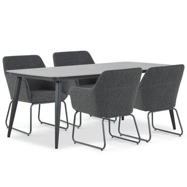 Tuinset 4 personen 180 cm Outdoor textiel Grijs Lifestyle Garden Furniture product