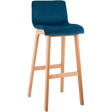CLP Barkruk Hover natura Frame - Fluweel - blauw product