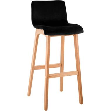 CLP Barkruk Hover natura Frame - Fluweel - zwart product