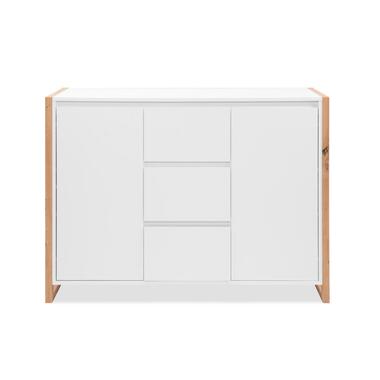 CALICOSY - Dressoir DENVER - Wit/ Eik - 88x120x40 cm product