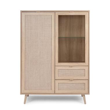CALICOSY - Buffetkast BALI - Licht hout - 139x101,5x40 cm product