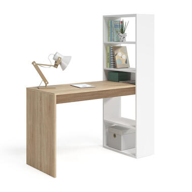 CALICOSY - Omkeerbaar - Licht eiken / wit - 144x120x53 cm product