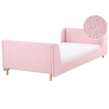 LAYE - Kinderbed - Roze - 90 x 200 cm - Bouclé