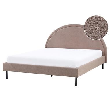MARGUT - Bed - Taupe - 160 x 200 cm - Bouclé product