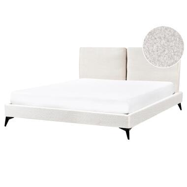 MELLE - Tweepersoonsbed - Gebroken wit - 160 x 200 cm - Bouclé product
