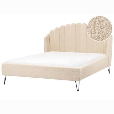 AMBILLOU - Tweepersoonsbed - Beige - 160 x 200 cm - Bouclé product
