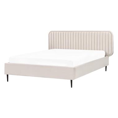 BRIN - Tweepersoonsbed - Beige - 140 x 200 cm - Fluweel product