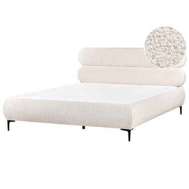 LESSAY - Tweepersoonsbed - Off-white - 180 x 200 cm - Bouclé product