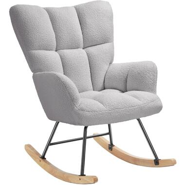tectake Schommelstoel Torve, gestoffeerd, gestikt patroon, houten sleden product