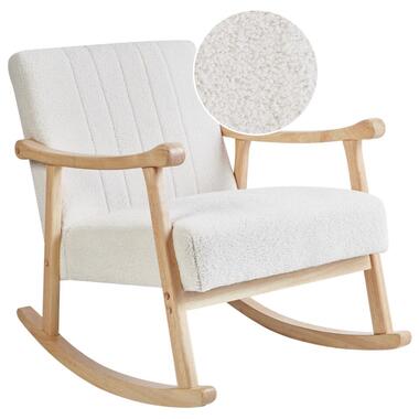 LEKNES - Schommelstoel - Gebroken wit - Bouclé product
