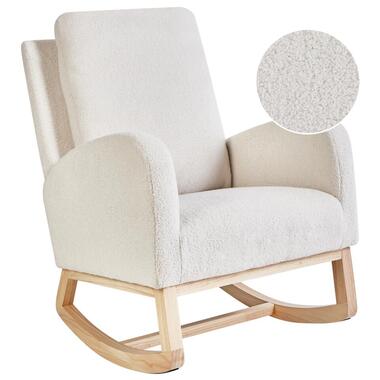 ALSTA - Schommelstoel - Gebroken wit - Bouclé