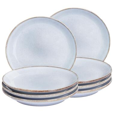 JUNIPER - Bijzetborden set van 8 - Lichtblauw - Steengoed product