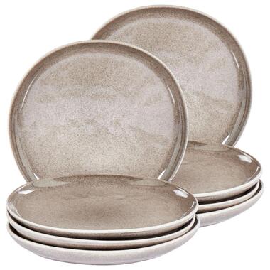 COSTMARY - Bijzetborden set van 8 - Grijs - Steengoed