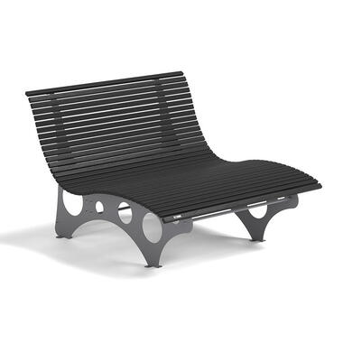 HOME DELUXE WPC golfligstoel NIRA antraciet - 148 cm product