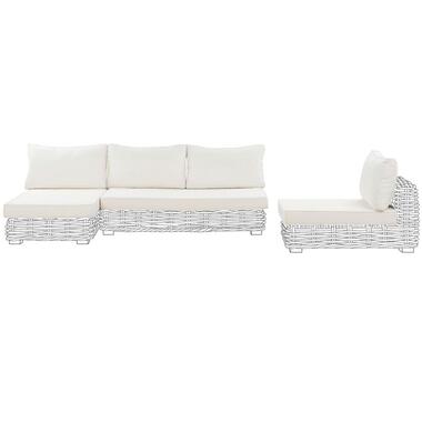 VARALLO - Set kussenhoezen voor buiten - Gebroken wit - Polyester product