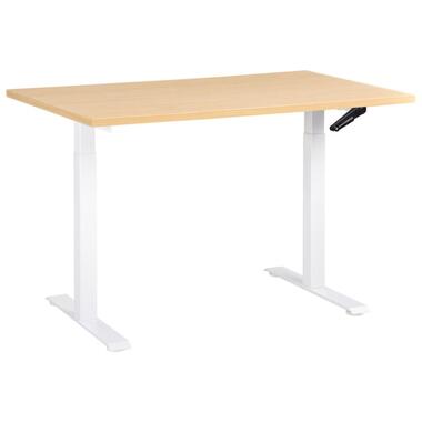 DESTINES - Verstelbaarbureau - Wit/Lichtbruin - 120x72 cm - Vezelplaat product