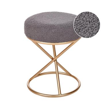 PRESHO - Hocker - Grijs - Bouclé product