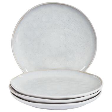 SESAME - Dinerborden set van 4 - Lichtgrijs - Steengoed