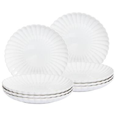 NETTLE - Dinerborden set van 8 - Wit - Steengoed product