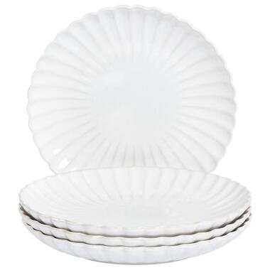 NETTLE - Dinerborden set van 4 - Gebroken wit - Steengoed