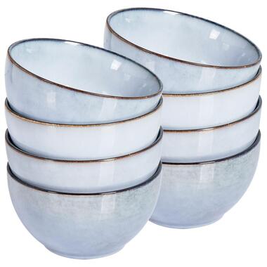 JUNIPER - Kom set van 8 - Lichtblauw - Steengoed
