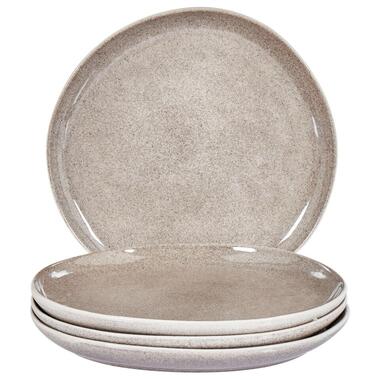 COSTMARY - Dinerborden set van 4 - Grijs - Steengoed
