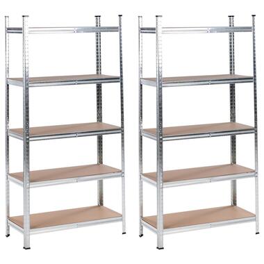 XITTA - Stellingkast set van 2 - Zilver - 150 cm - Staal product