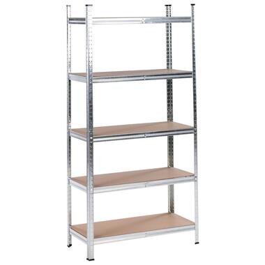 XITTA - Stellingkast 5 planken - Zilver - 150 cm - Staal