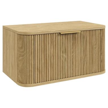 Badplaats Wastafelkast Romero 80 cm - Eiken - Badmeubel met 1 Lade en Bovenblad product