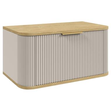 Badplaats Wastafelkast Romero 80 cm - Beige - Badmeubel met 1 Lade en Bovenblad product