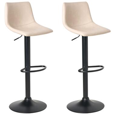 LEBRIJA - Barkruk set van 2 - Lichtbeige - Kunstleer product