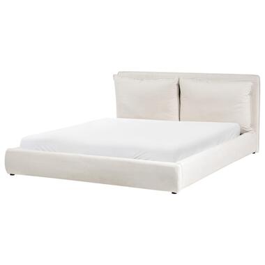 BAJONNA - Tweepersoonsbed - Lichtbeige - 180 x 200 cm - Polyester product
