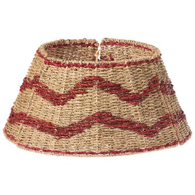 HIVER - Kerstboomrok - Natuurlijk/Rood - ⌀ 51 cm - Zeegras