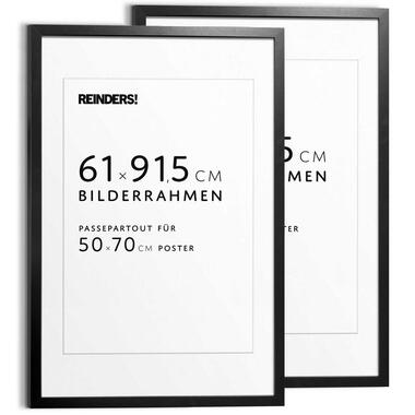 Wissellijst posterlijst Poster 61x91,5 en 50x70 Zwart 2-pack - 61x91,5cm product