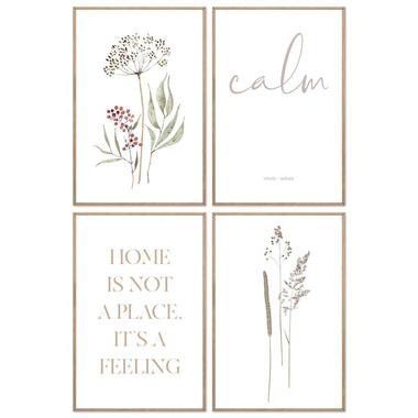 Set poster met lijst - Gevoel van thuis product