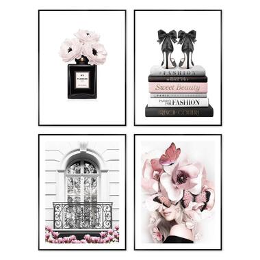 Set poster met lijst - Franse mode product