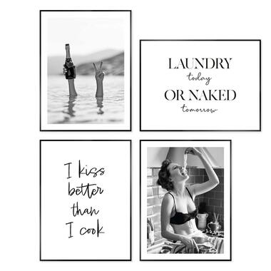 Set poster met lijst - Humor bundle product
