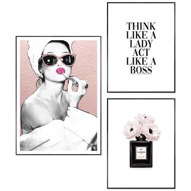 Set poster met lijst - Glamour Routine product