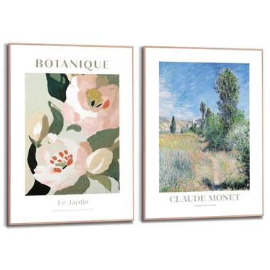 Set poster met lijst - Monet tuin bundel product