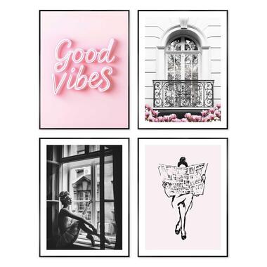 Set poster met lijst - Good Vibes product