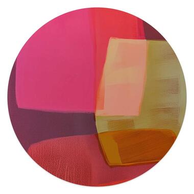 Glasschilderij Roze tinten II - Ø 50cm - Roze product