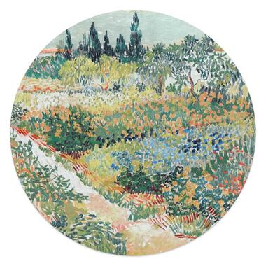 Glasschilderij Van Gogh - Tuin in Arles - Ø 50cm - Groen product