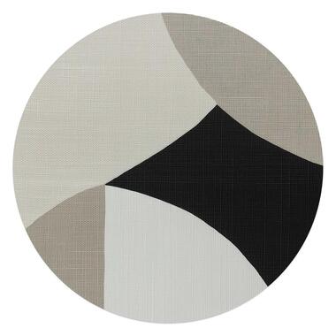 Glasschilderij Abstracte sfeer I - Ø 70cm - Beige product