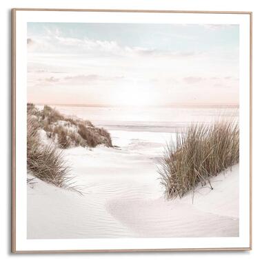 Schilderij Strand Horizon - 50x50cm - Beige product