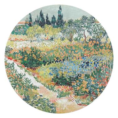 Glasschilderij Van Gogh - Tuin in Arles - Ø 70cm - Groen product