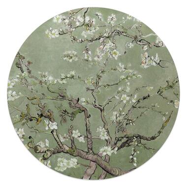Glasschilderij Van Gogh amandelbloesem - Ø 50cm - Groen product