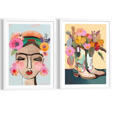 Set poster met lijst - Blossom Boots product