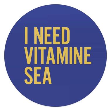 Glasschilderij Vitamin Sea - Ø 50cm - Blauw product